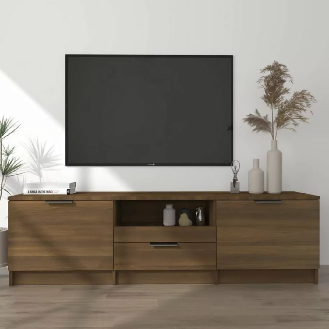 vidaXL TV-Schrank TV-Schrank Braun Eichen-Optik 140x35x40 cm Spanplatte Low günstig online kaufen