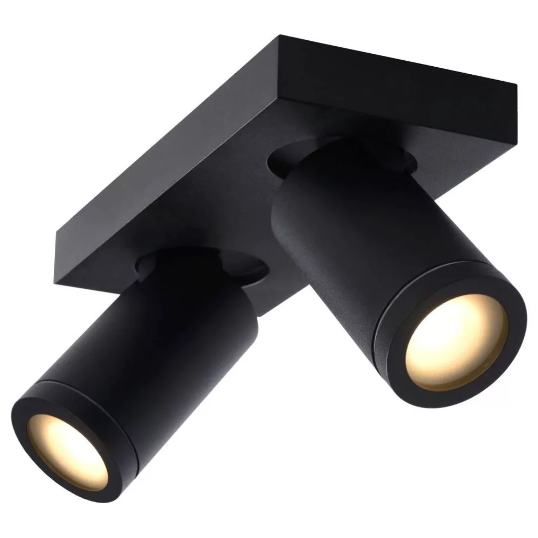 LED Deckenstrahler Taylor in Schwarz 2x5W 640lm IP44 dim to warm günstig online kaufen