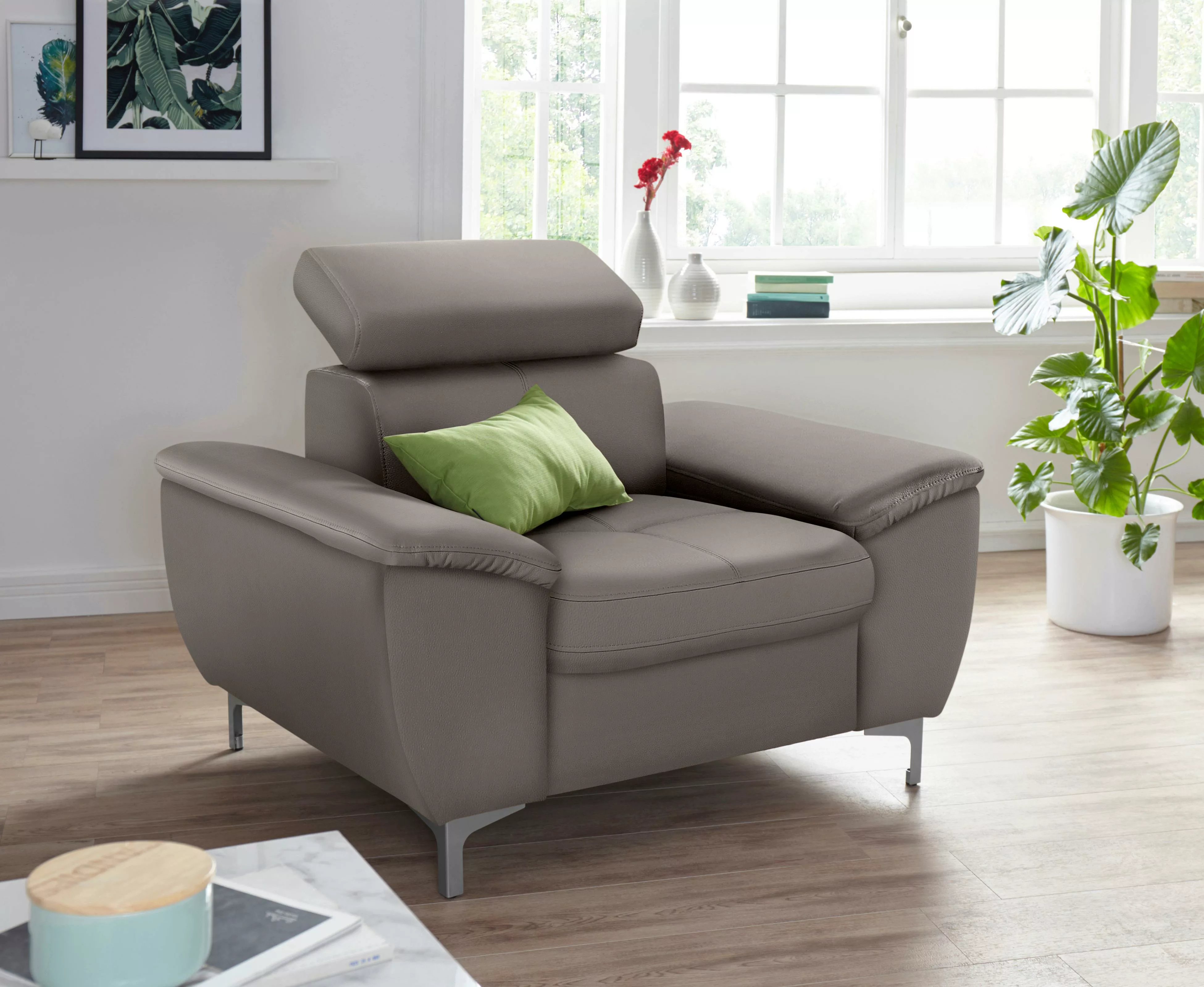 exxpo - sofa fashion Sessel »Azzano, Loungesessel, bequem,«, mit toller Kop günstig online kaufen