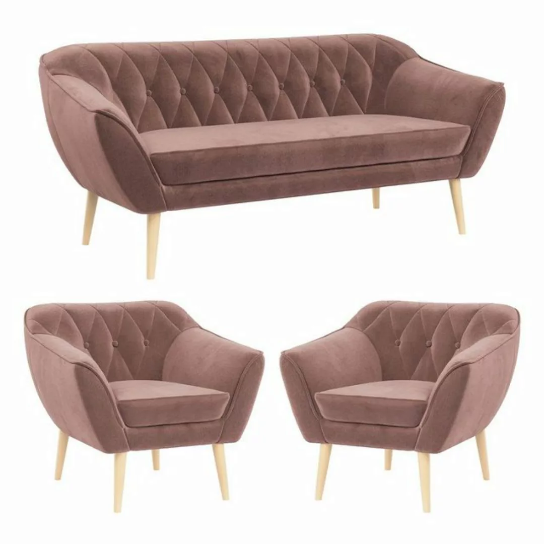 MKS MÖBEL Sofa PIRS 3 1 1, mit Relaxfunktion, Moderne Sofa Set, Skandinavis günstig online kaufen