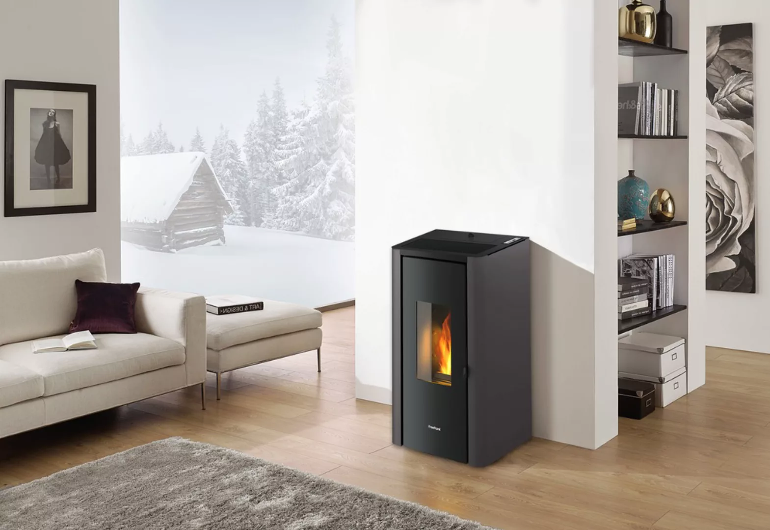 Firefix Pelletofen »FreePoint » Indigo Evo«, 2,5-7 kW« günstig online kaufen