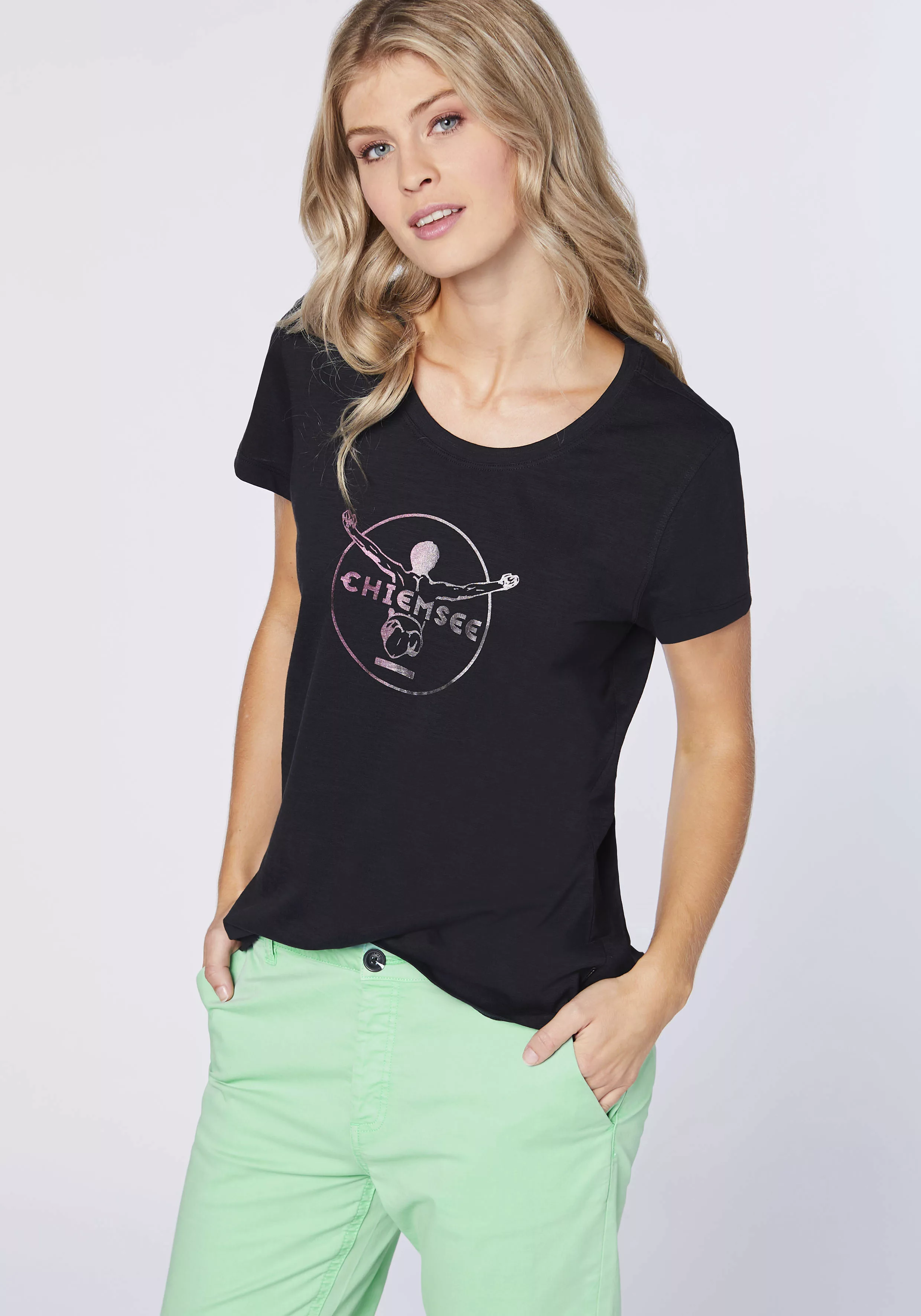 Chiemsee Print-Shirt T-Shirt mit Jumper-Frontprint 1 günstig online kaufen