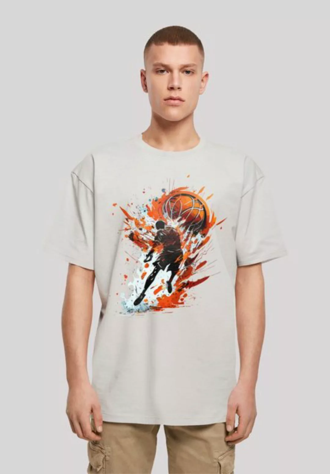 F4NT4STIC T-Shirt Basketball Splash Sport OVERSIZE TEE Print günstig online kaufen