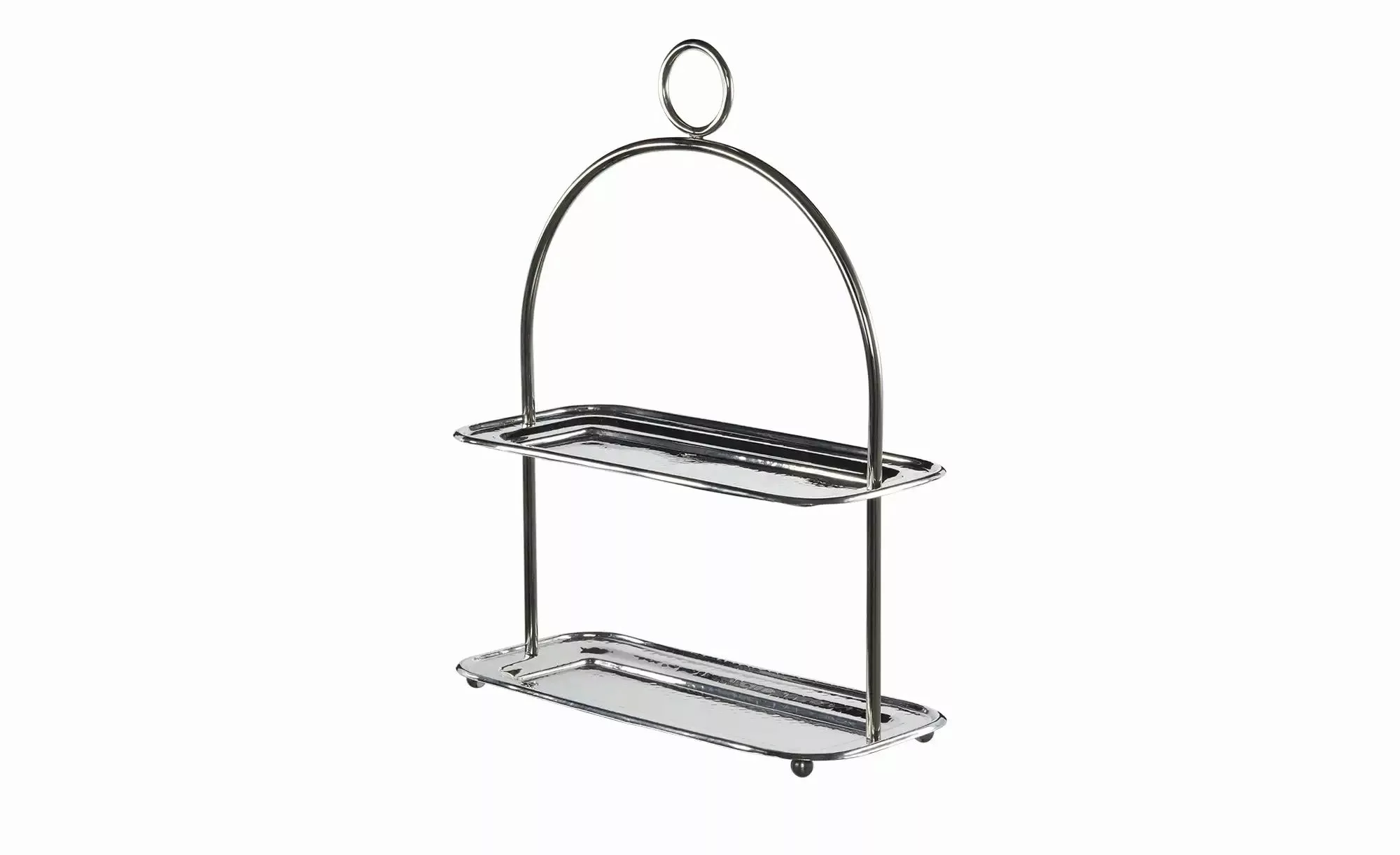 HOME STORY Etagere   ¦ silber ¦ Edelstahl ¦ Maße (cm): B: 16 H: 46 Geschirr günstig online kaufen
