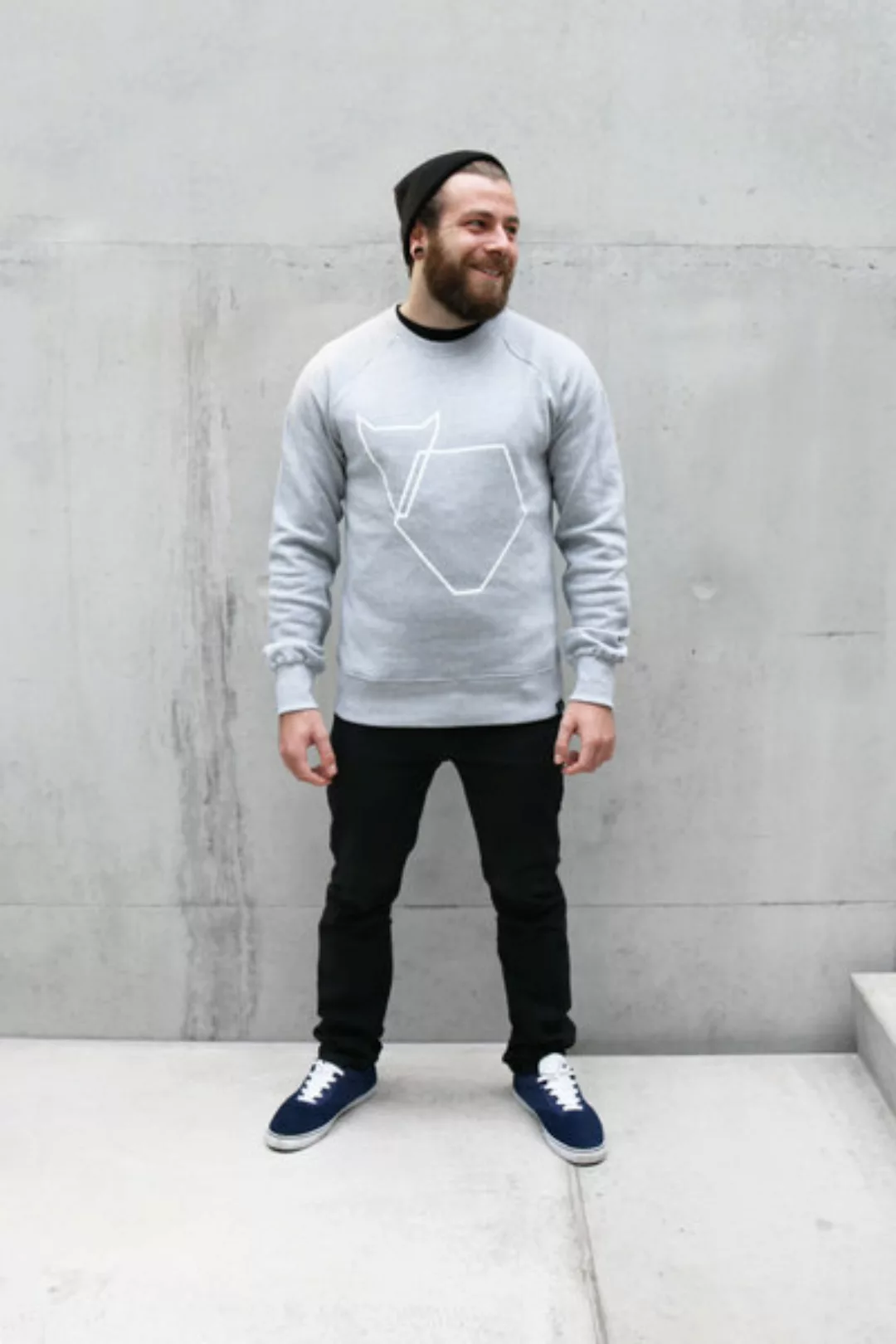 Pullover Grafikherz Light Grey Veroikon günstig online kaufen