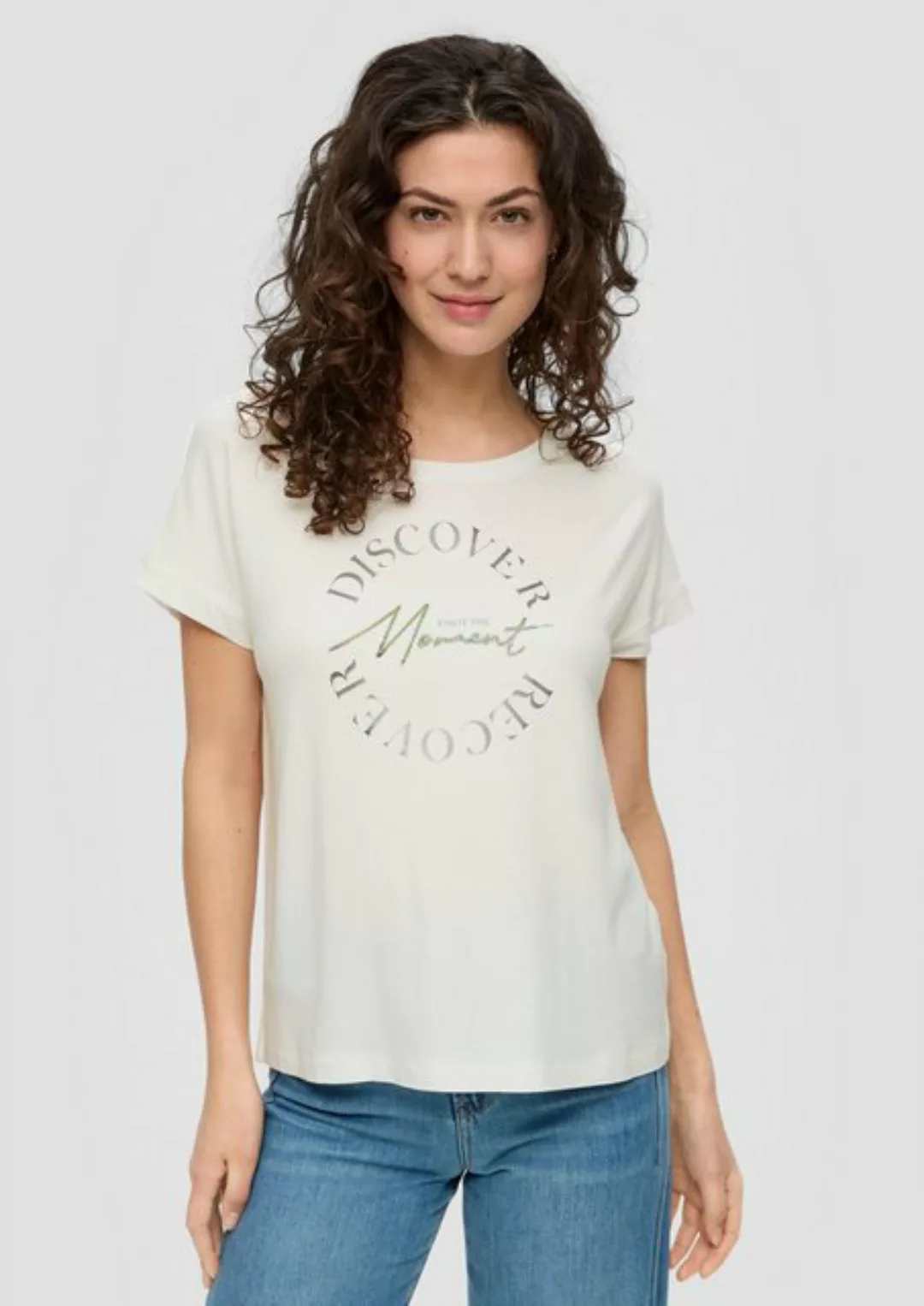 s.Oliver Shirttop T-Shirt mit Pailletten Pailletten günstig online kaufen