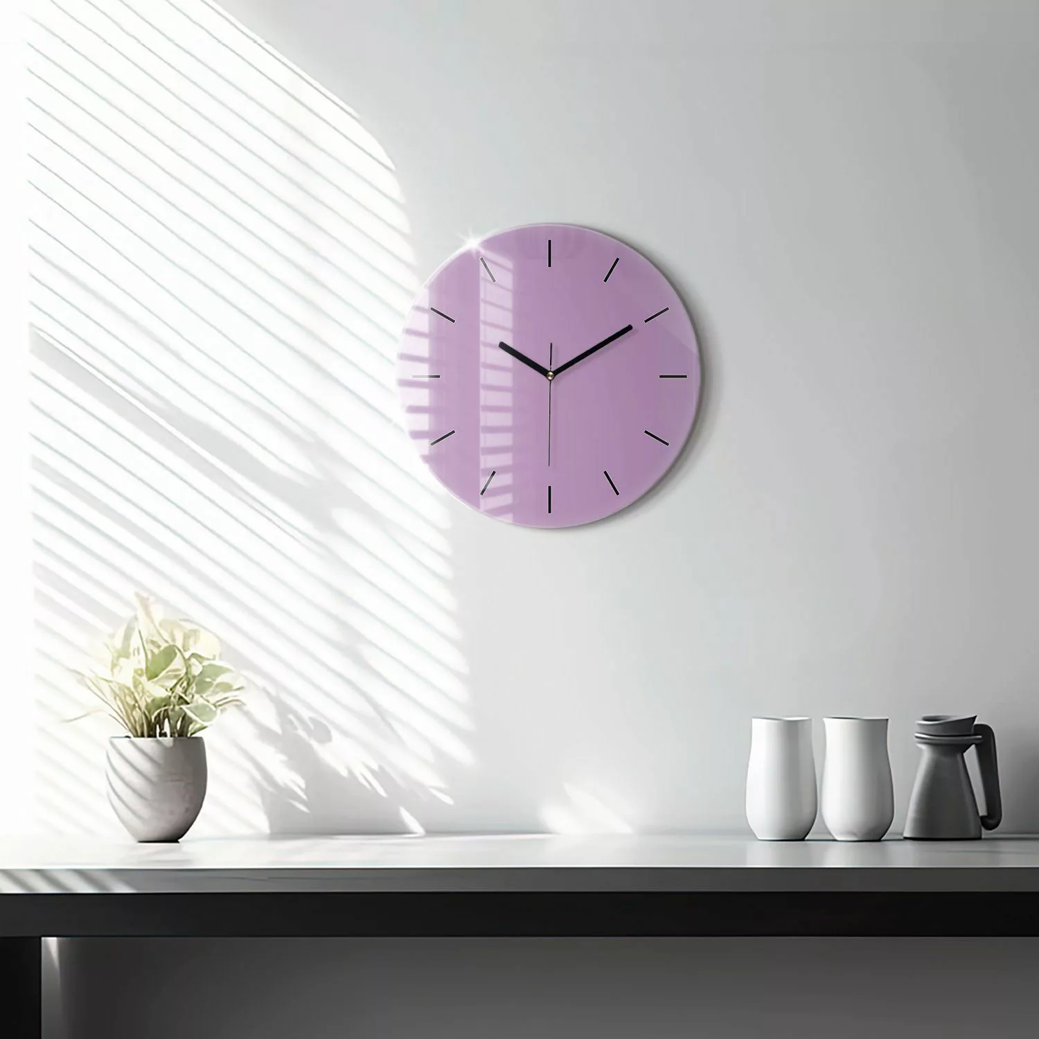 Tulup Wanduhr Glasrunde Uhr Moderne Glaswanduhr günstig online kaufen