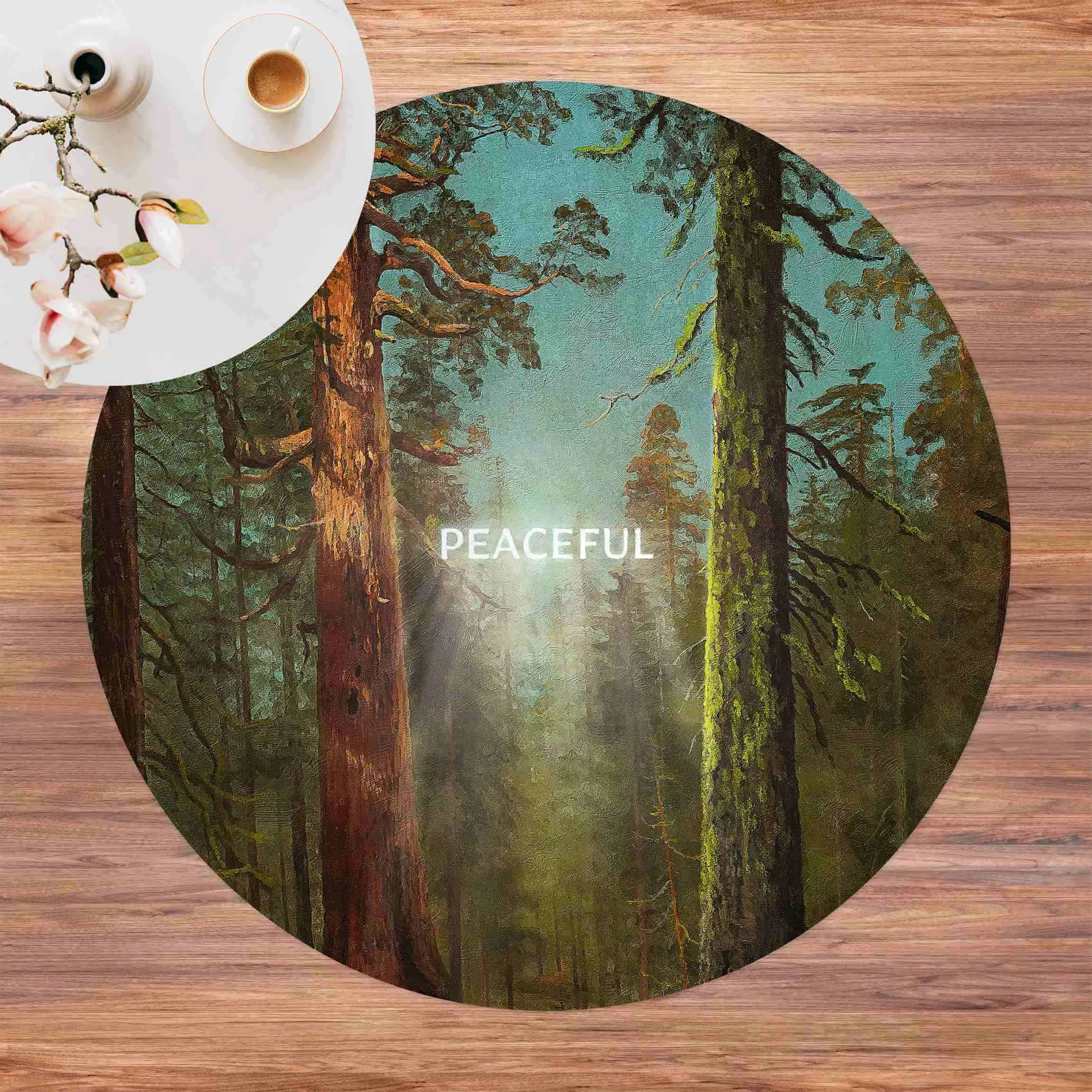 Runder Vinyl-Teppich Peaceful günstig online kaufen