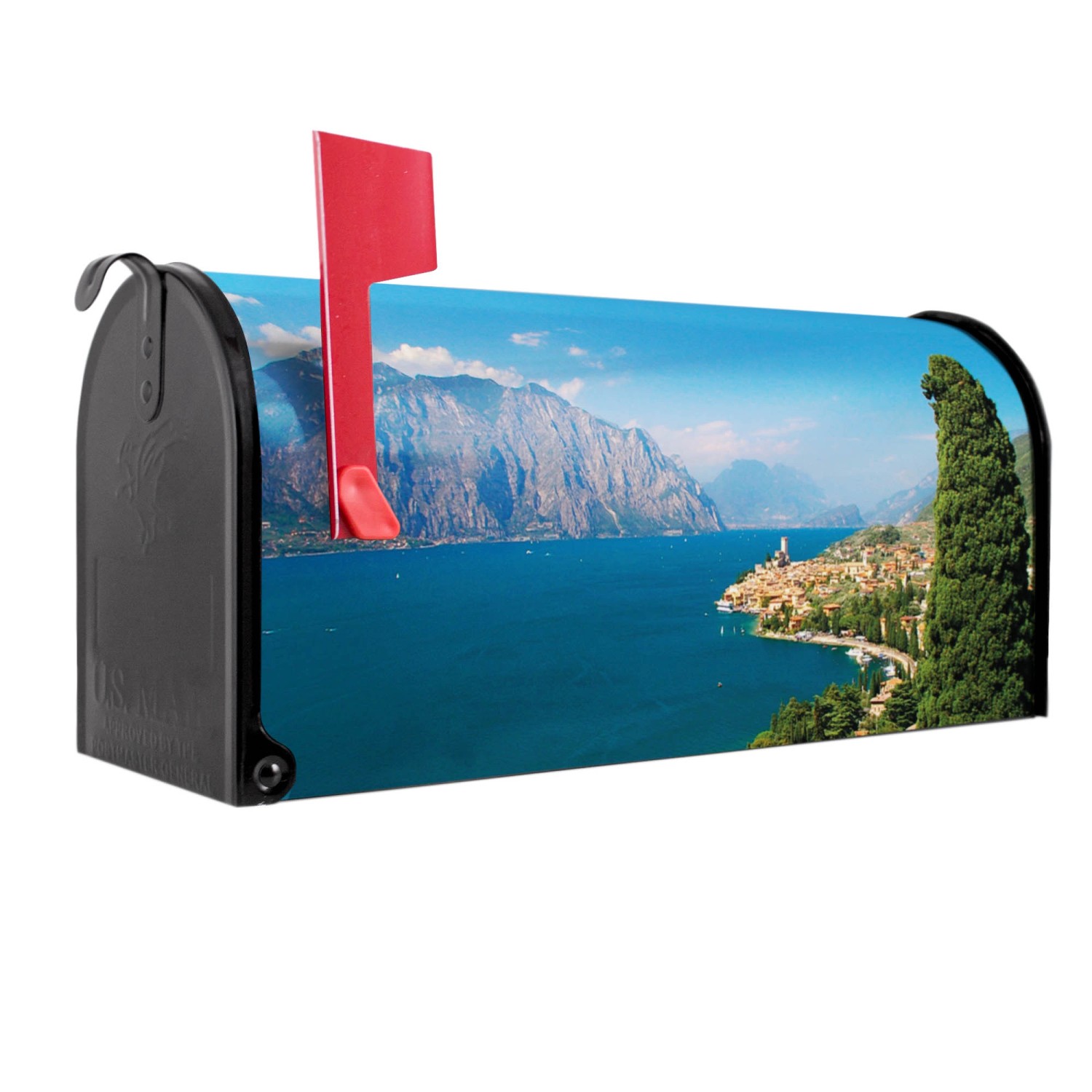 Banjado Amerikanischer Briefkasten Schwarz 48x22x16cm US Mailbox Letterbox günstig online kaufen