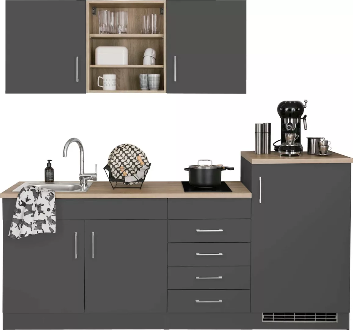 KOCHSTATION Küche "KS-Mali", Breite 210 cm, mit E-Geräten günstig online kaufen