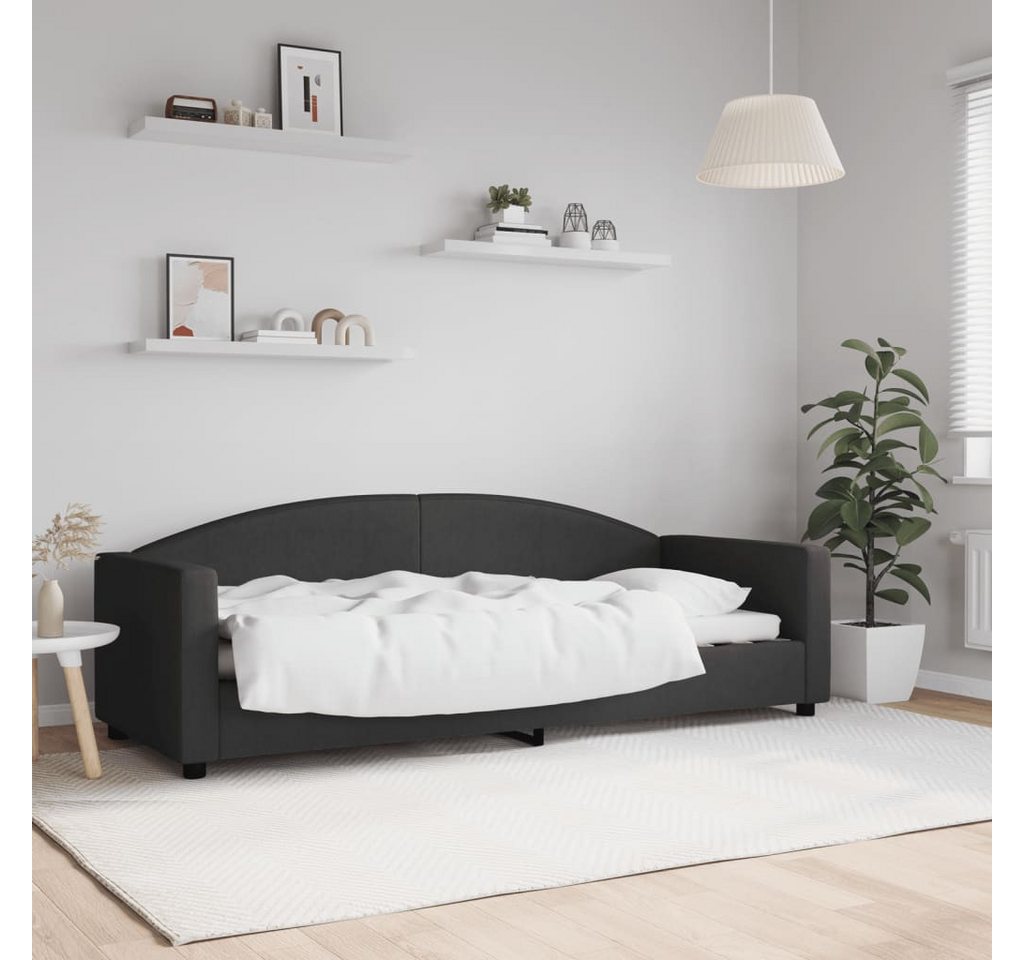 vidaXL Gästebett Tagesbett Schwarz 80x200 cm Stoff Gästebett Gästecouch Gäs günstig online kaufen