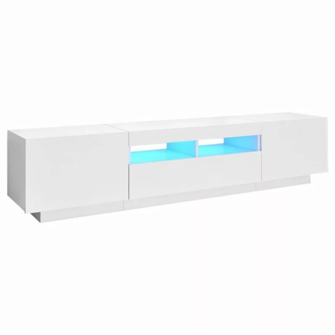 vidaXL TV-Schrank TV-Schrank mit LED-Leuchten Hochglanz-Weiß 180x35x40 cm L günstig online kaufen
