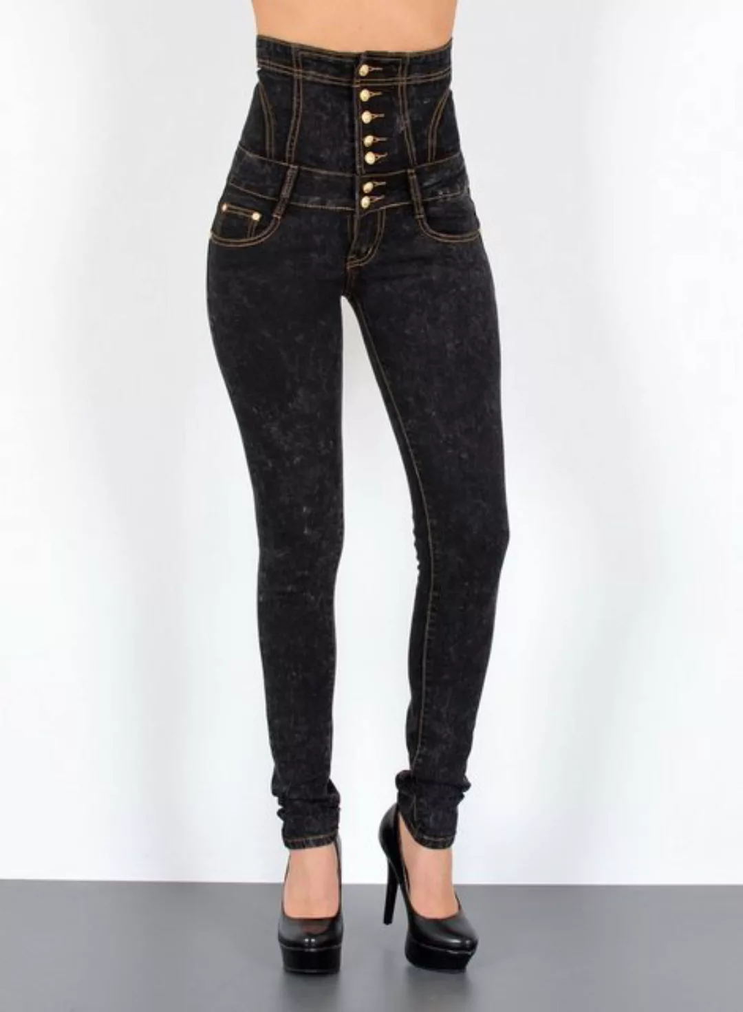 ESRA Skinny-fit-Jeans J11 Damen Skinny Jeans, Damen High Waist Jeans, Damen günstig online kaufen