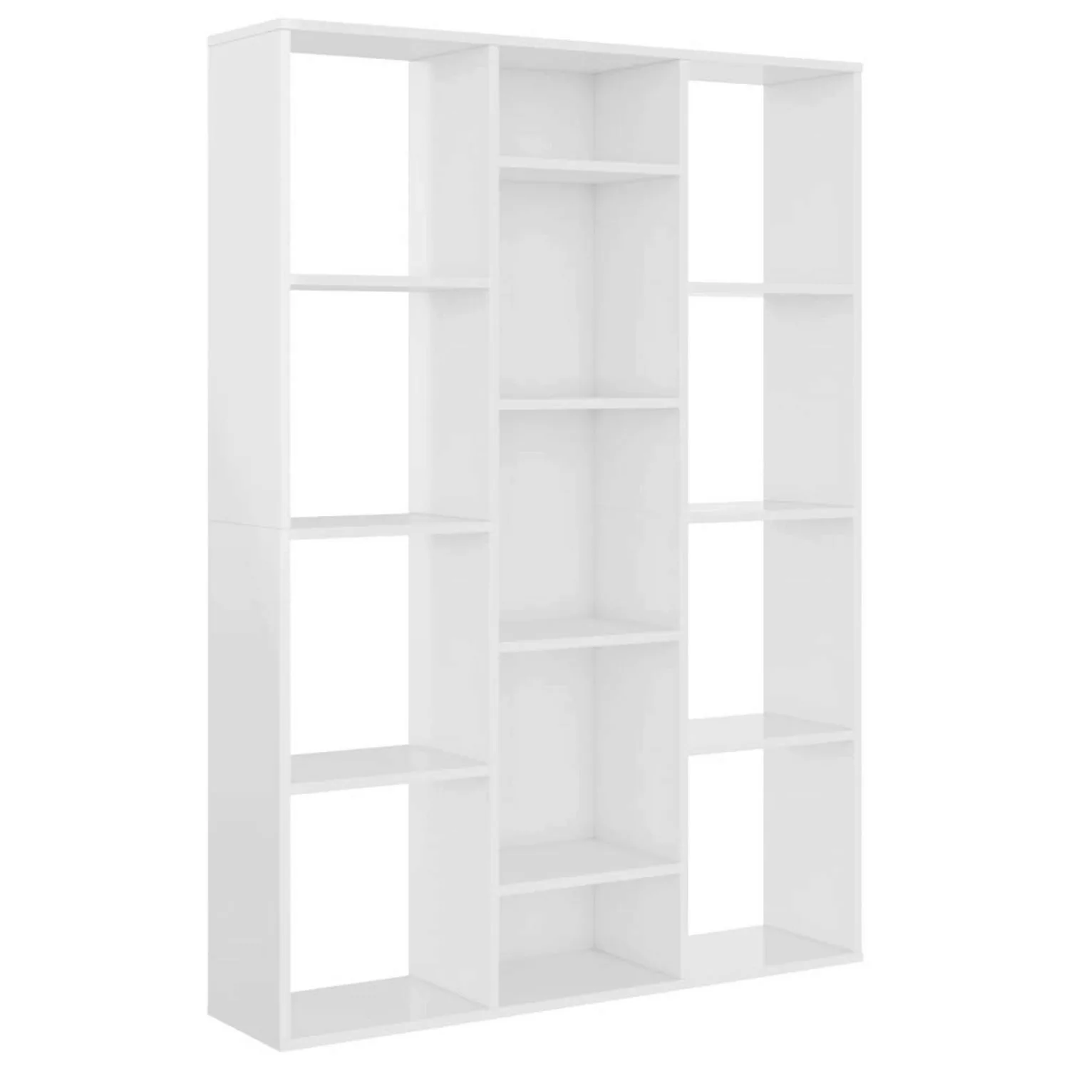 Raumteiler/bücherregal Hochglanz-weiß 100ã24ã140 Cm Spanplatte günstig online kaufen