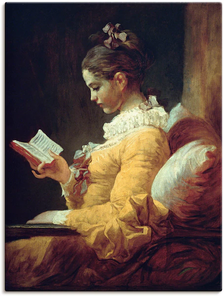 Artland Wandbild "Lesendes Mädchen. Um 1776", Frau, (1 St.), als Leinwandbi günstig online kaufen