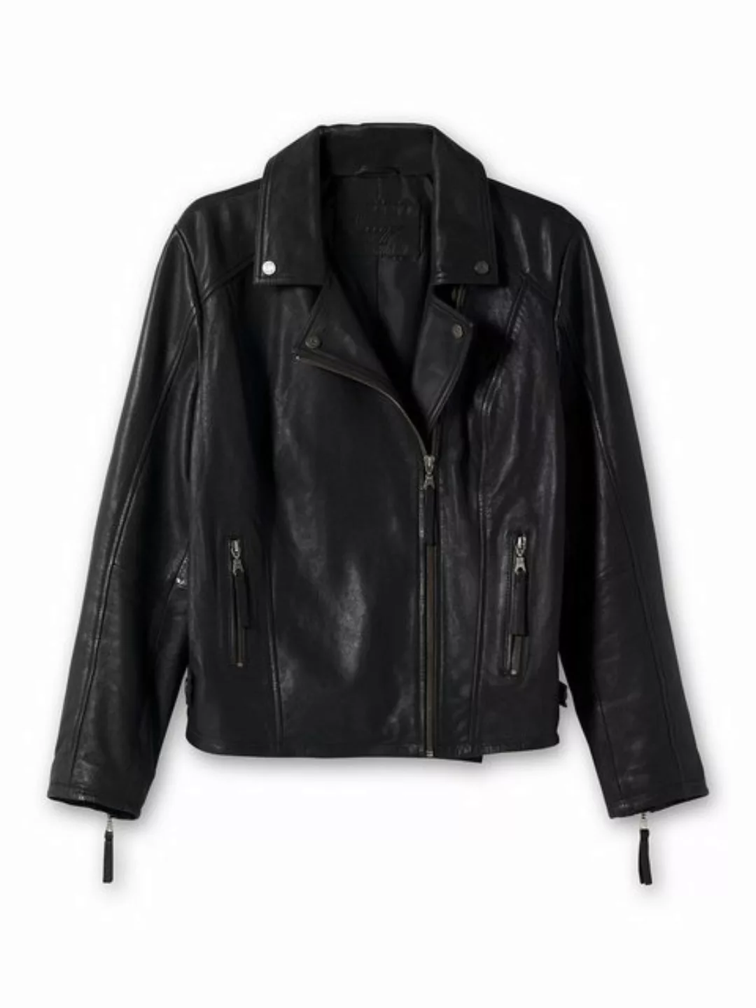 Sheego Lederjacke Große Größen aus Lammnappa, im Biker-Stil günstig online kaufen