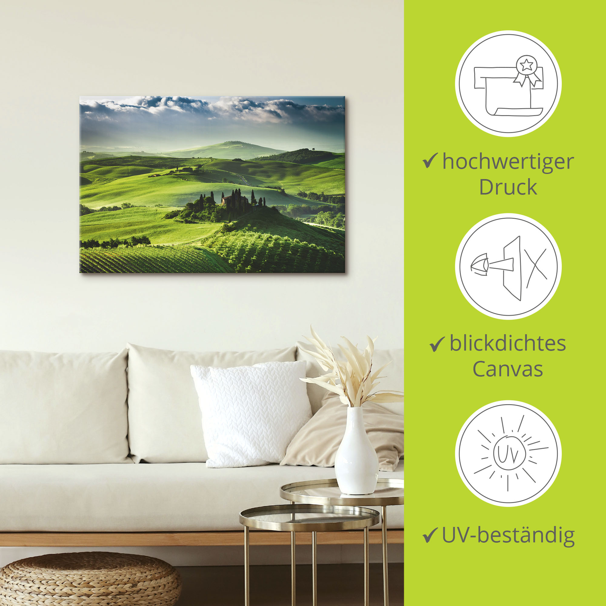 Artland Wandbild "Sonnenaufgang über einer Olivenfarm", Felder, (1 St.), al günstig online kaufen