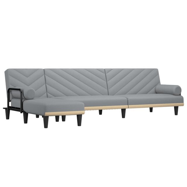 vidaXL Sofa Schlafsofa in L-Form Hellgrau 260x140x70 cm Stoff günstig online kaufen