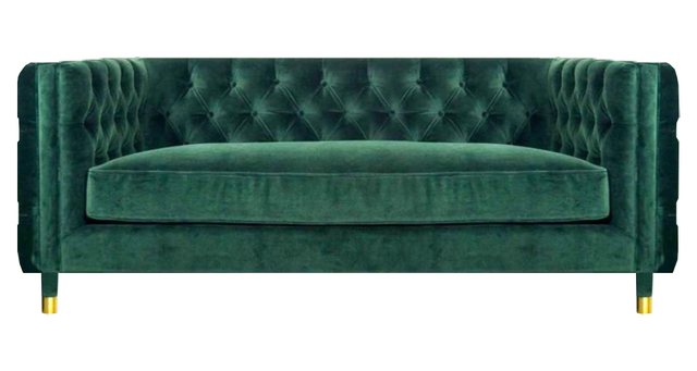 JVmoebel Chesterfield-Sofa Design Sofa Couch Dreisitze Sitzmöbel Grün Polst günstig online kaufen