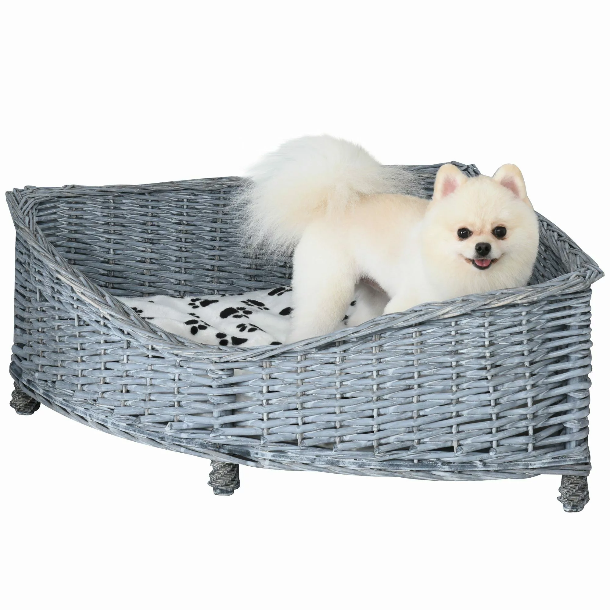PawHut Tierbett Hundebett, Plüsch, Weide Plüsch günstig online kaufen