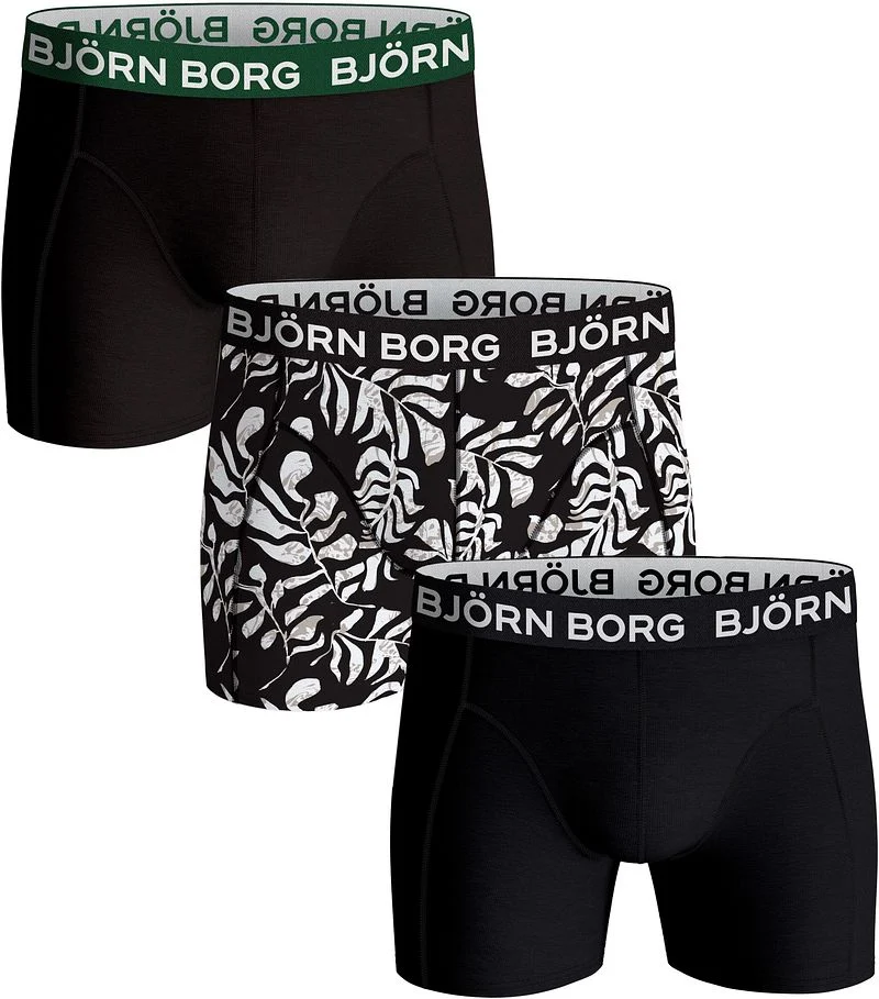 Björn Borg Shorts 3er-Pack Schwarz - Größe L günstig online kaufen