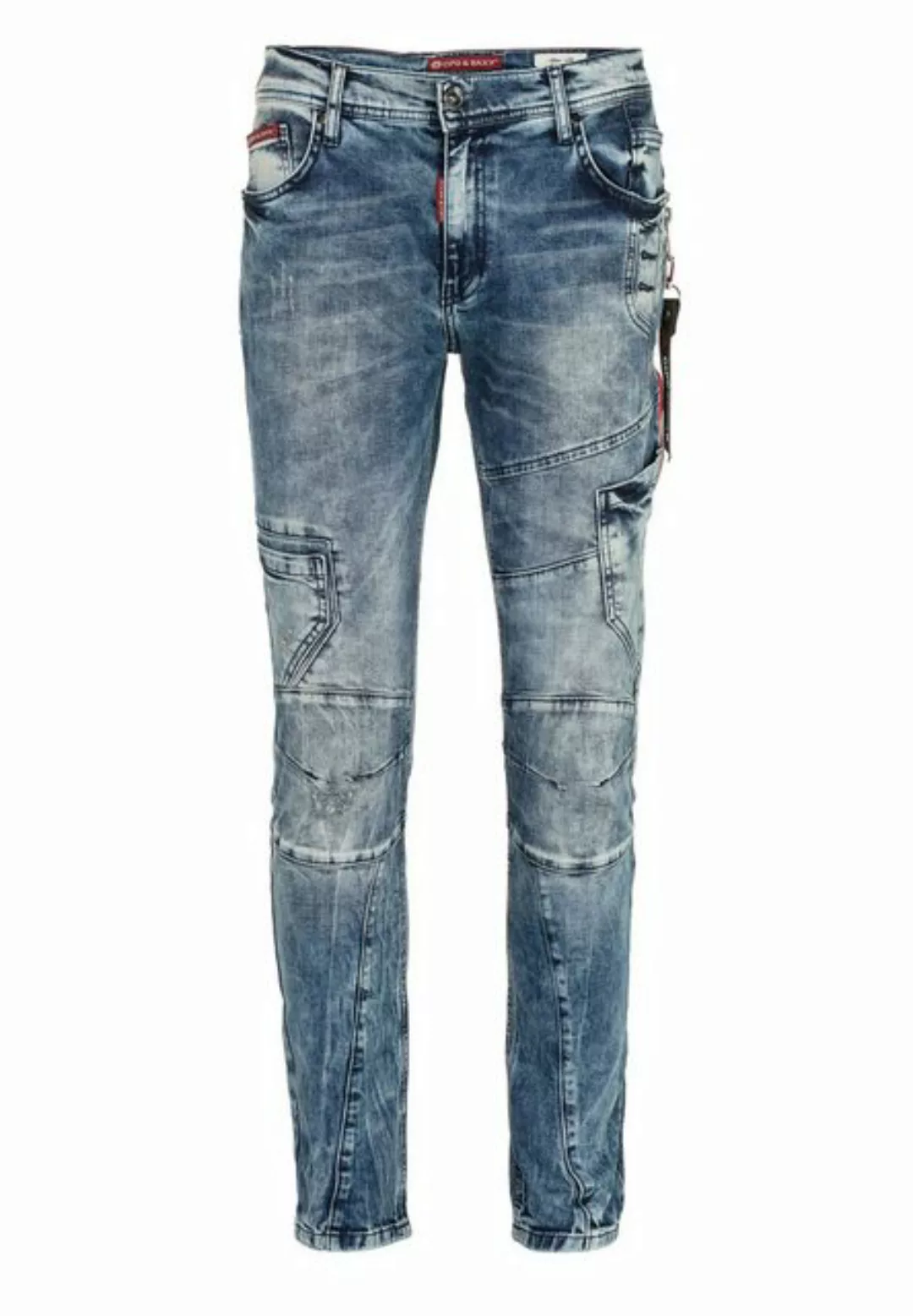 Cipo & Baxx Slim-fit-Jeans Jeans mit Zierstichen und Taschendetails, CD-478 günstig online kaufen