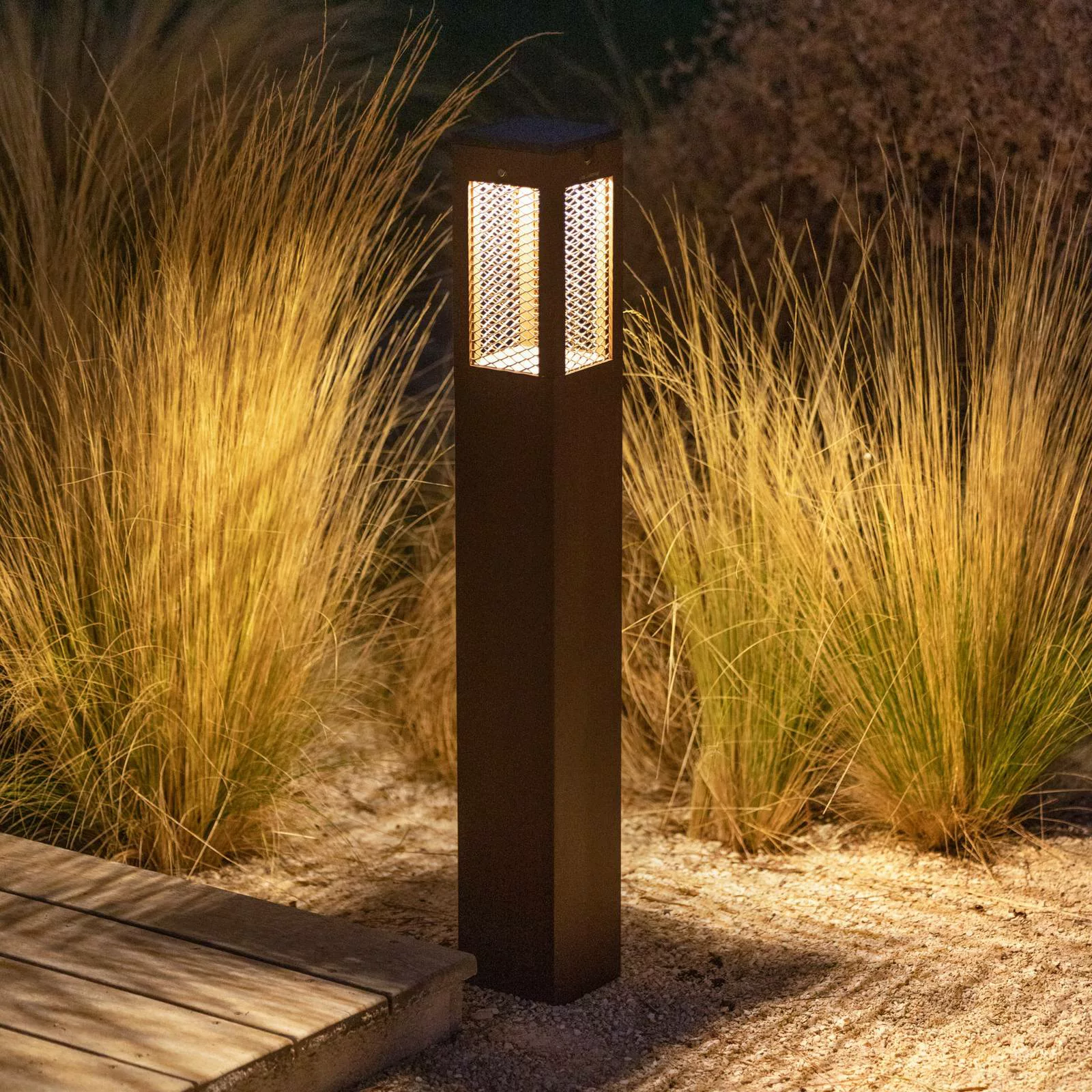 LED-Solar-Wegeleuchte Tradition Sensor Corten 90cm günstig online kaufen