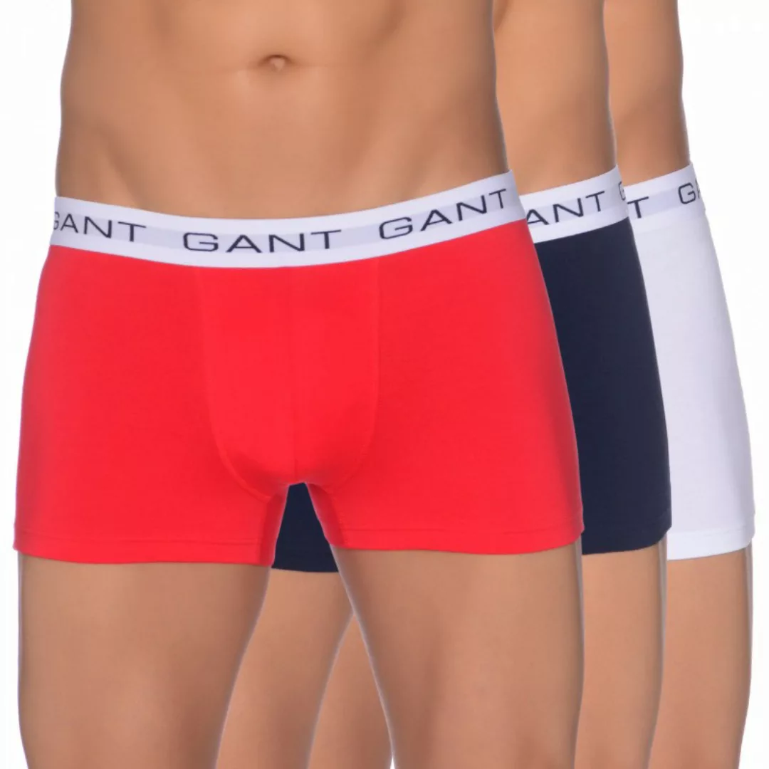 GANT 3-er-Set Boxer Trunks Blau, Rot & Weiss günstig online kaufen