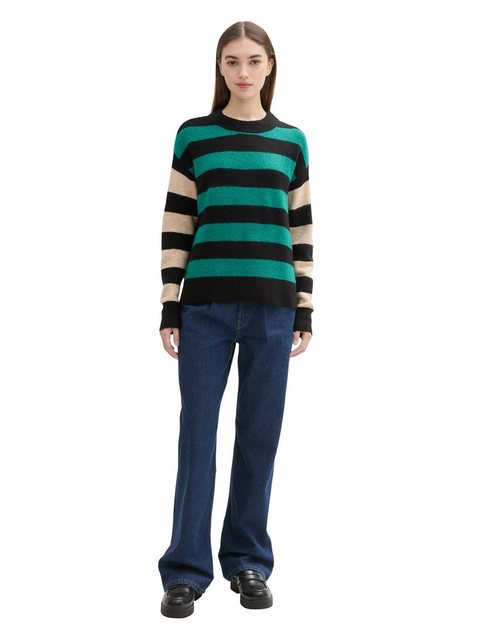 TOM TAILOR Strickpullover stripe patch pullove günstig online kaufen