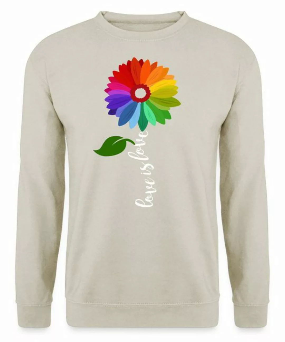 Quattro Formatee Sweatshirt Blume Love - Stolz Regenbogen LGBT Gay Pride Un günstig online kaufen
