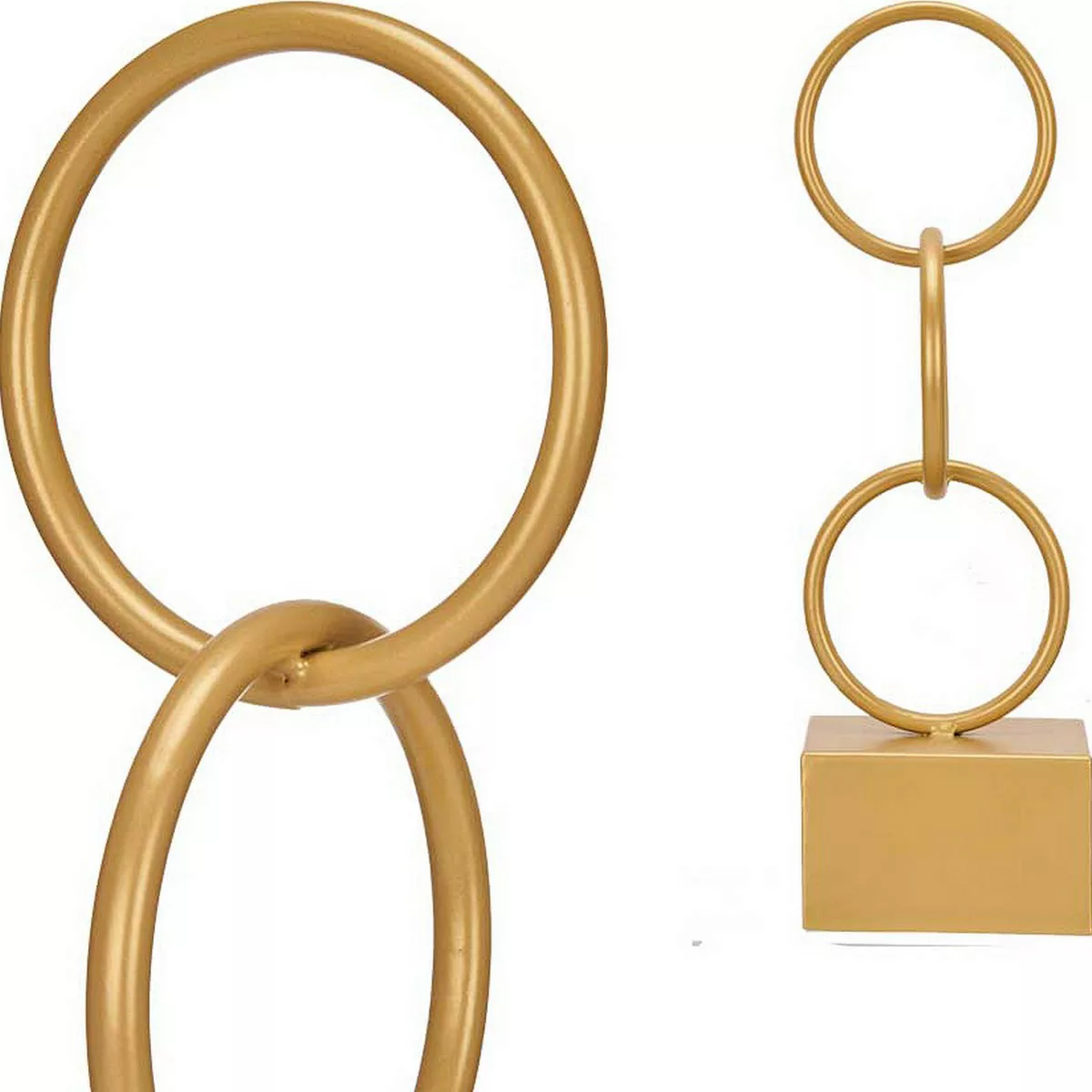 Deko-figur Ringe Golden Metall (12,5 X 40,5 X 12,5 Cm) günstig online kaufen