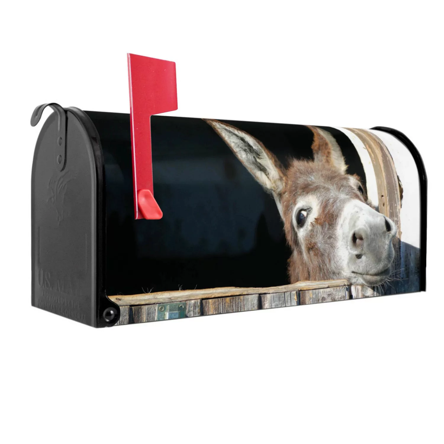 Banjado Amerikanischer Briefkasten Schwarz 48x22x16cm US Mailbox Letterbox günstig online kaufen