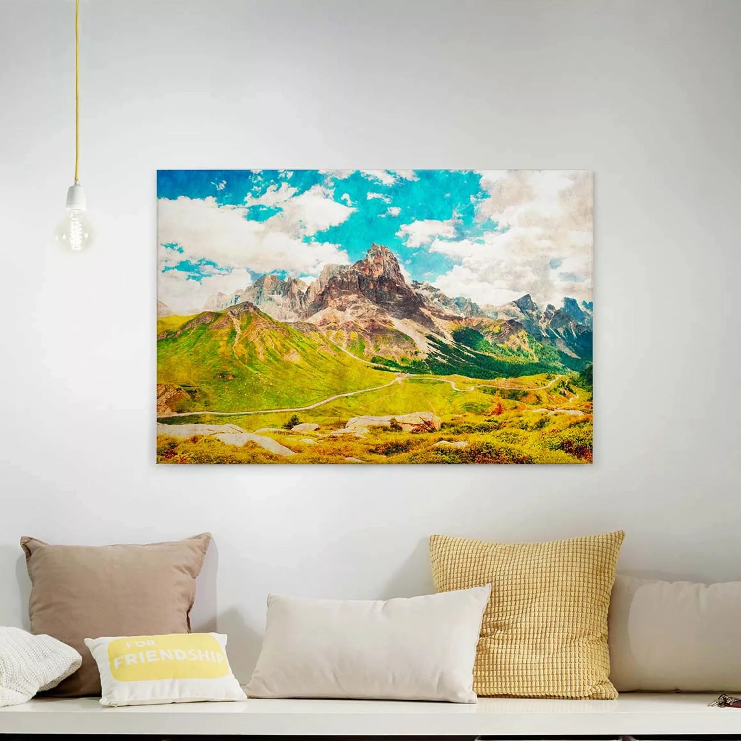 A.S. Création Leinwandbild "dolomiti", Berge, (1 St.), Keilrahmen Bild Land günstig online kaufen