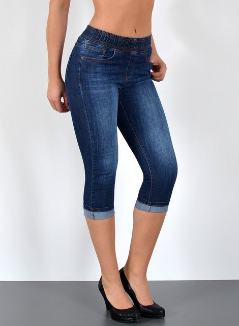 ESRA Caprijeans J460 High Waist Capri Jeans mit elastischem Gummibund, bis günstig online kaufen