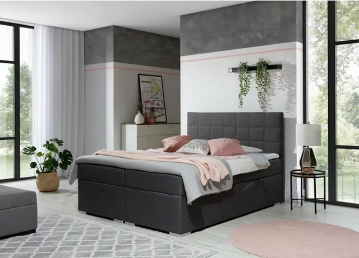 JVmoebel Bett, Modern Bettgestell Polster Bett Hotel Textil Betten Stoff 18 günstig online kaufen