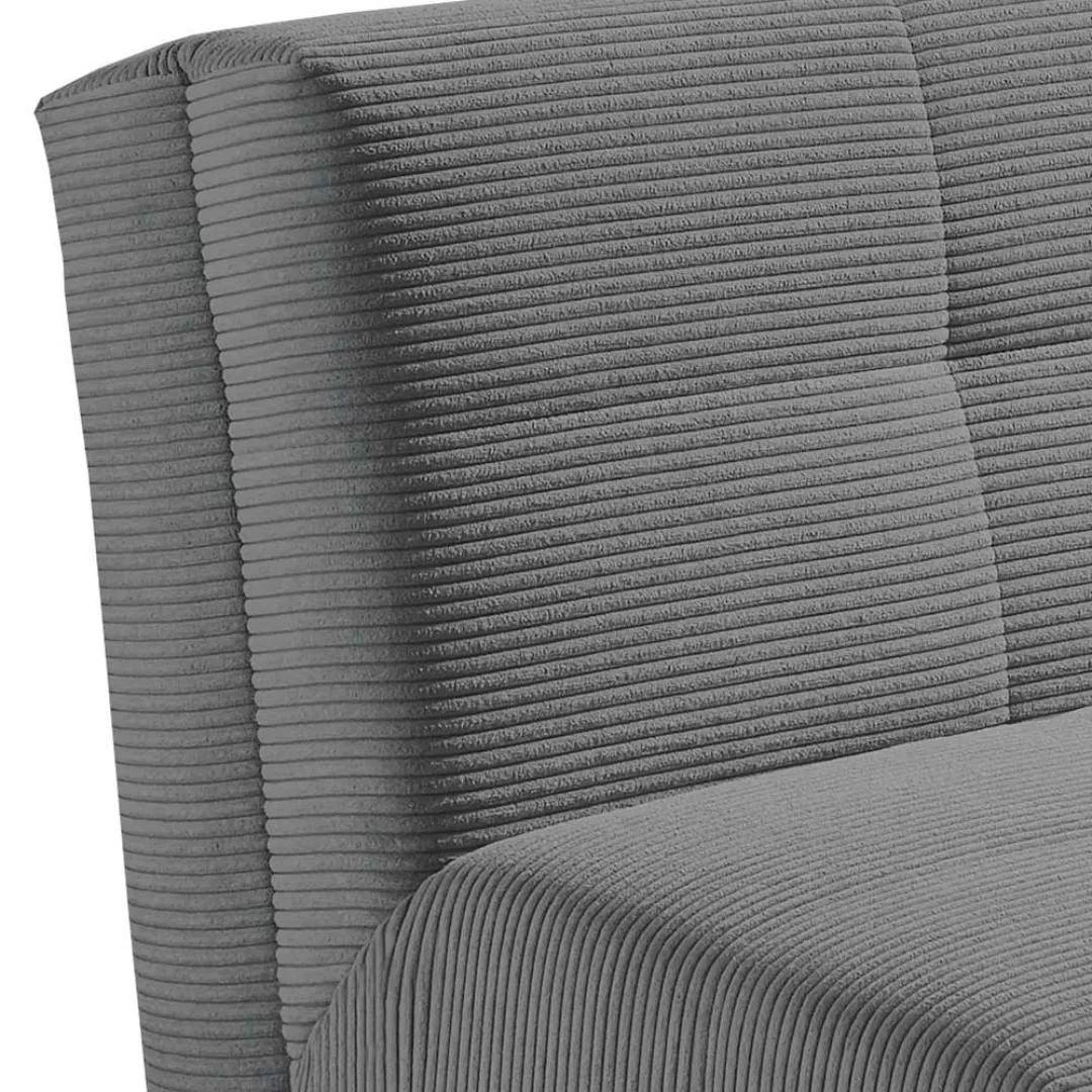 Gästebett Sessel in Anthrazit Breitcord Bezug günstig online kaufen