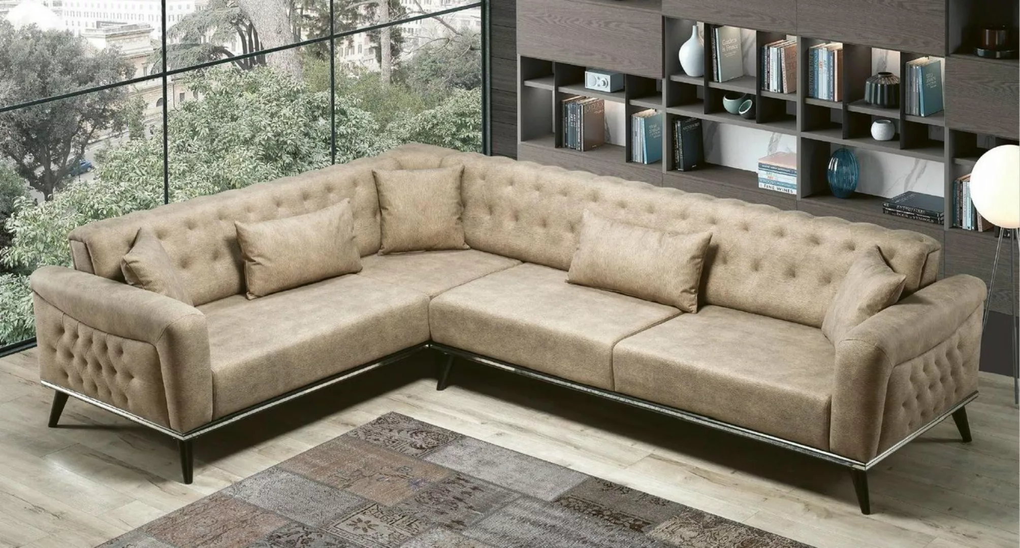 Xlmoebel Ecksofa Neues modernes Wohnzimmer-Set in Beige mit Design-Sofa und günstig online kaufen