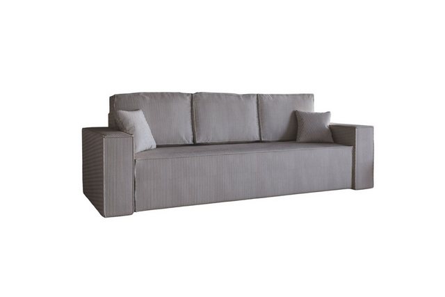 MOEBLO Schlafsofa Clivia, 3-Sitzer Cord Sofa für Wohnzimmer, Sofa mit Staur günstig online kaufen