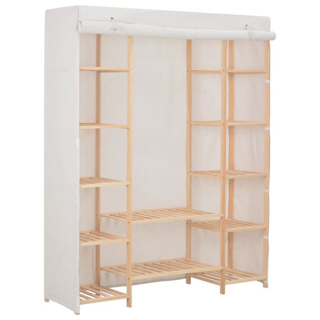 vidaXL Stoffschrank Kleiderschrank Weiß 135 x 40 x 170 cm Stoff (1-St) günstig online kaufen