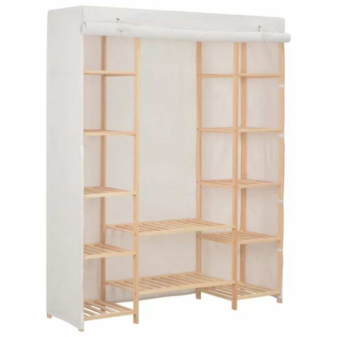 vidaXL Kleiderschrank Kleiderschrank Stoffschrank Weiß 135 x 40 x 170 cm St günstig online kaufen