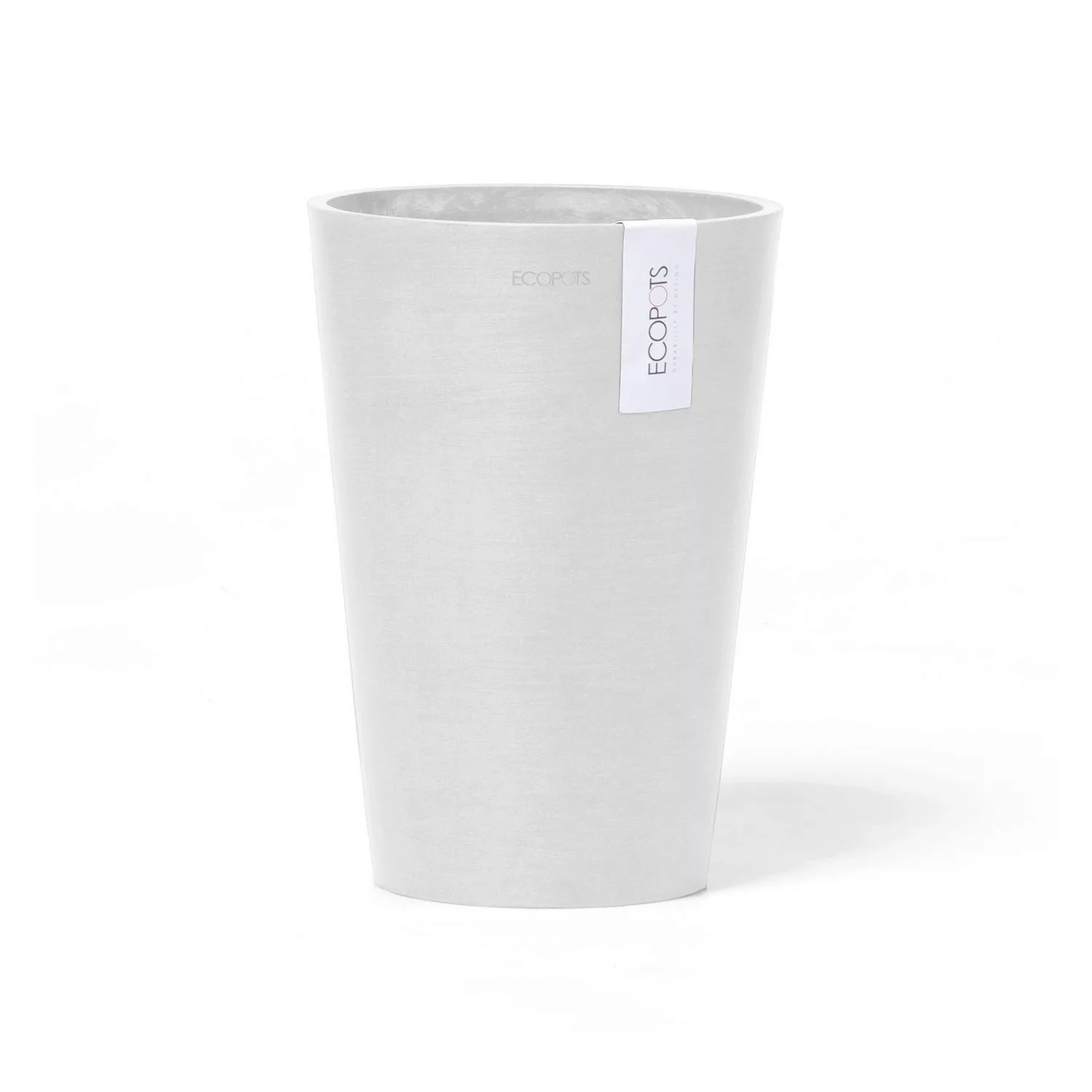 Ecopots Vase Pisa Weiß 17,5 cm x 3 cm günstig online kaufen