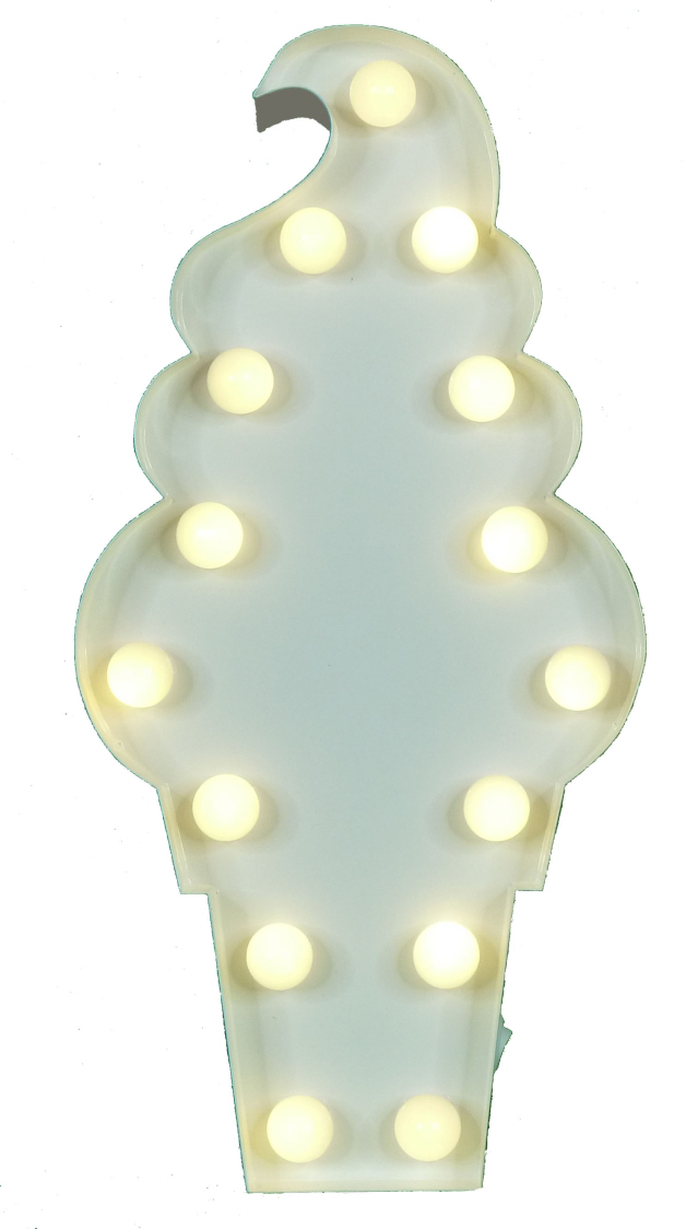 MARQUEE LIGHTS LED Dekolicht »Icecream«, 15 flammig-flammig, Wandlampe, Tis günstig online kaufen