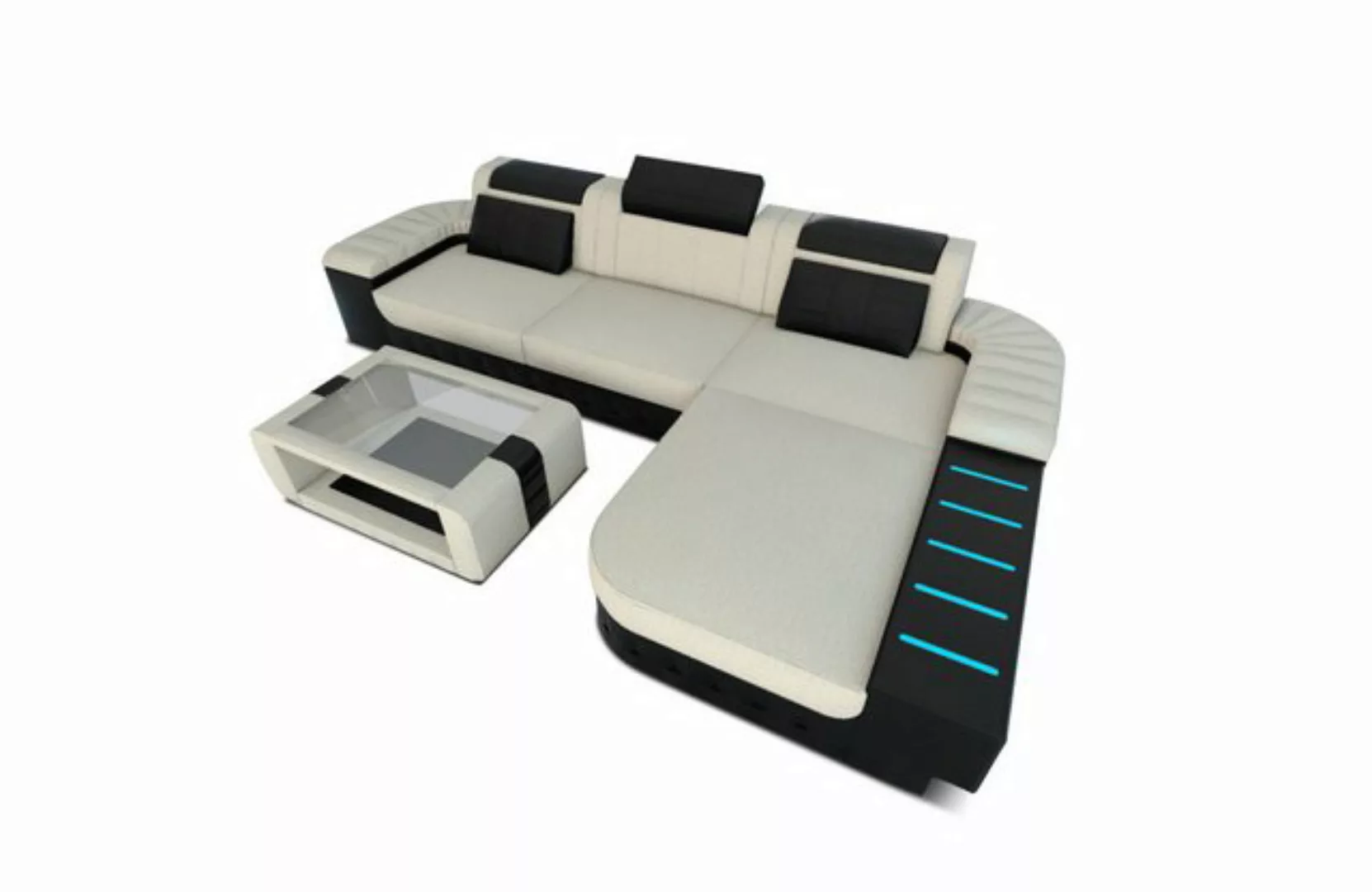 Sofa Dreams Ecksofa Stoff Sofa Bellagio L Form Polstersofa Couch Stoffsofa, günstig online kaufen