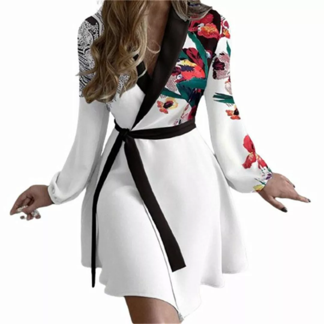 AFAZ New Trading UG Druckkleid Einteiliges Trägerkleid im Sommerstil mit Fa günstig online kaufen