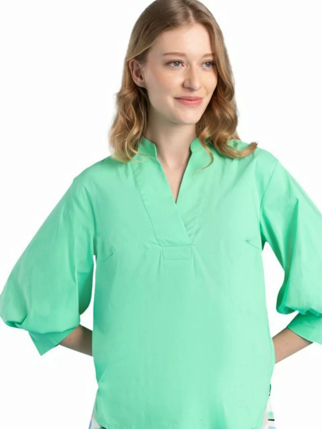 Baumwoll/Stretch Bluse, march green, Frühjahrs-Kollektion günstig online kaufen