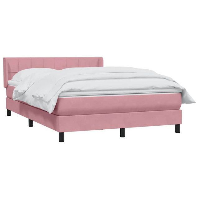 vidaXL Bett Boxspringbett mit Matratze Rosa 140x210 cm Samt günstig online kaufen