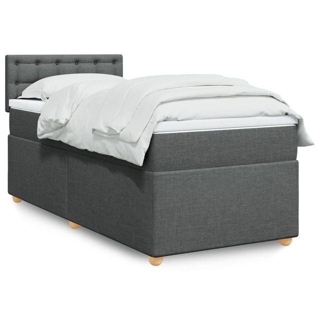 vidaXL Boxspringbett mit Matratze Dunkelgrau Stoff2100373 günstig online kaufen