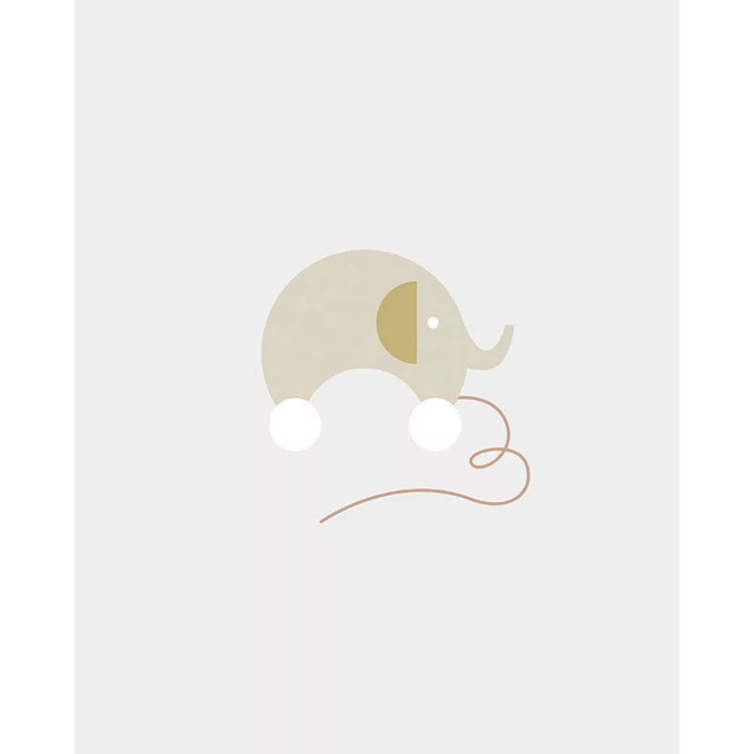 Komar Wandbild Baby Happy Elefant B/L: ca. 40x50 cm günstig online kaufen
