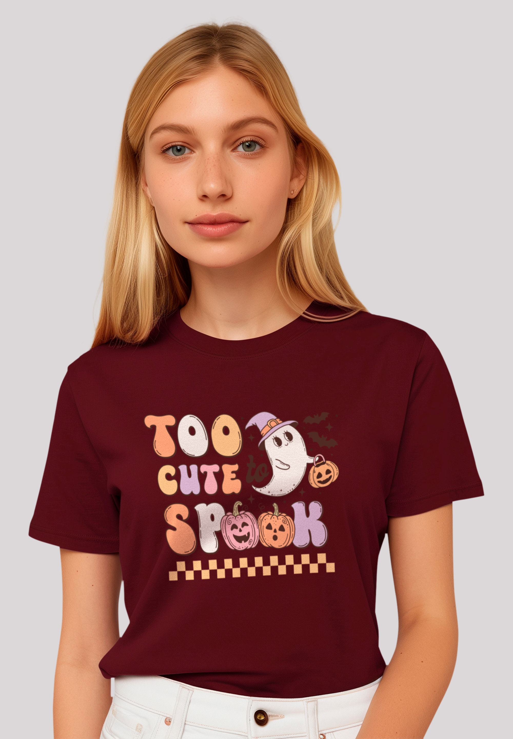 F4NT4STIC T-Shirt "Retro Halloween Too Cute To Spook", Premium Qualität, Ha günstig online kaufen