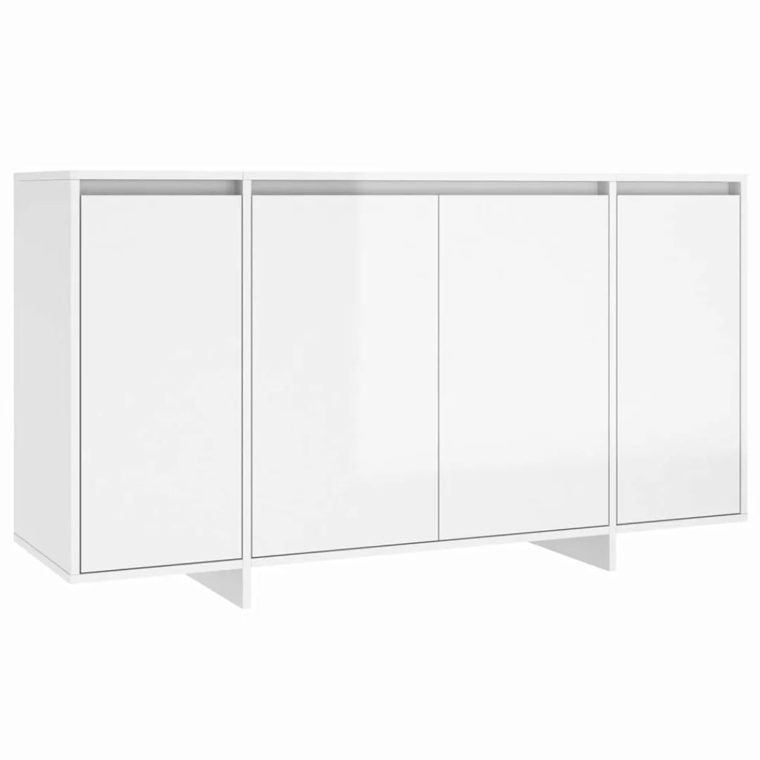 Sideboard Hochglanz-weiß 135x41x75 Cm Spanplatte günstig online kaufen